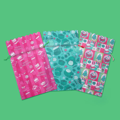 3-Pack Holiday Gift Bag Set